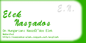 elek naszados business card